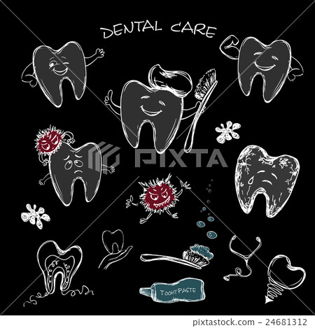 Dental set - tooth past, tooth brush Dental set - tooth past, tooth brush 24681312