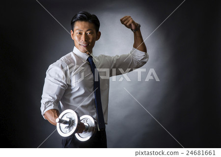 與啞鈴的一個商人 與啞鈴的一個商人 24681661