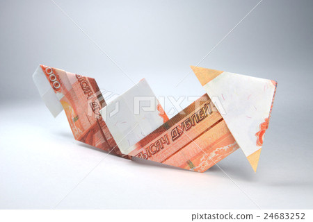 rubles arrow origami 24683252
