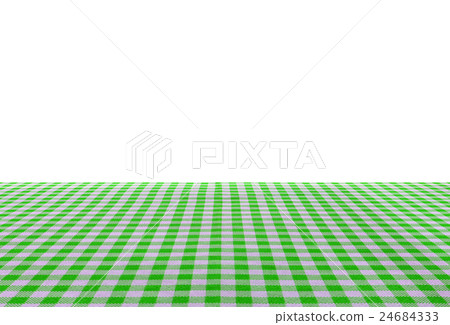 Wooden table covered with tablecloth 24684333