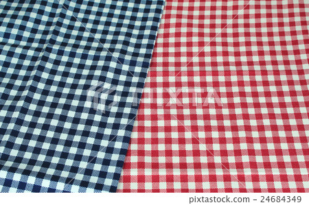 checkered tablecloth red and blue 24684349
