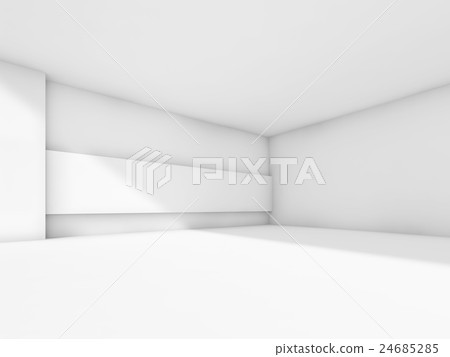 3 d abstract white empty room interior - Stock Illustration [24685285 ...