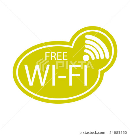 Free Wi-Fi zone vector icon. Cup with wireless 24685360