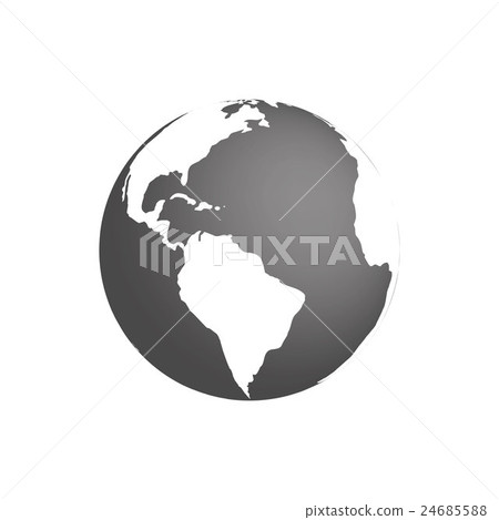 Earth Flat Icon Vector Illustration - Stock Illustration [24685588] - PIXTA