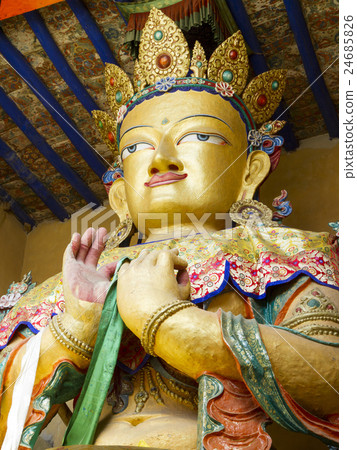 Giant Maitreya Buddha statue, Namgyal Tsemo Gompa 24685826