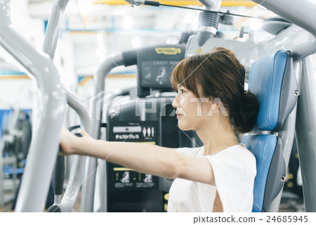 Women exercising at fitness gym 24685945