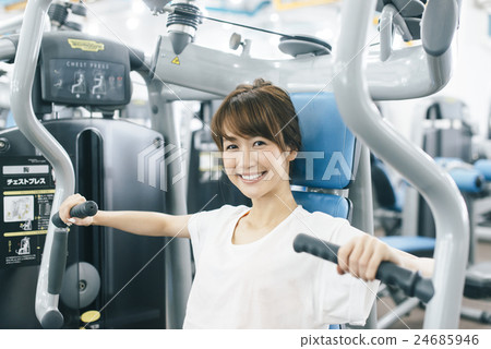Women exercising at fitness gym 24685946