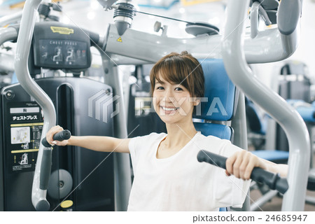 Women exercising at fitness gym 24685947