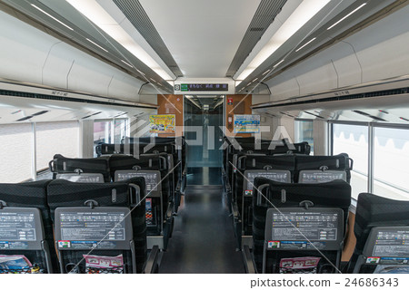 Ordinary seats of limited express train Hitachi. 24686343