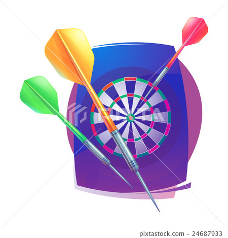 Darts icon. Badge Logo sporting symbols. Darts icon. Badge Logo sporting symbols. 24687933
