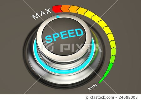 Speed knob, highest level of speed. 3D rendering 24688008