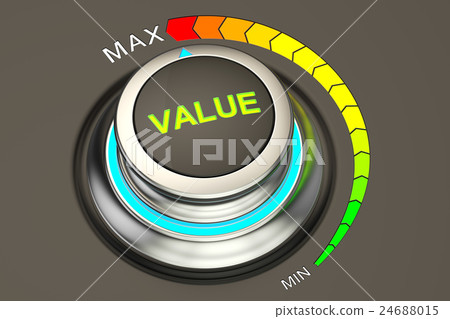 value concept, max level of value. 3D rendering 24688015