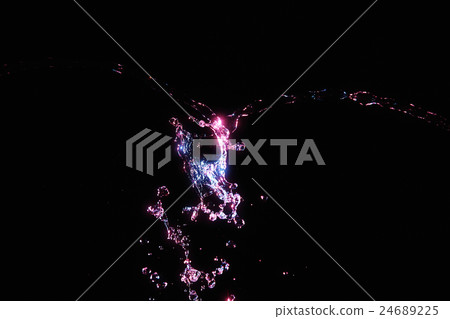 Water splash in black 24689225