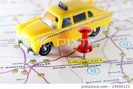 Louisiana  USA map taxi 24690123