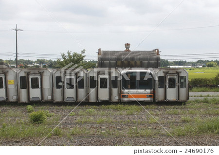 Disused car body of subway Ginza Line 01 series Disused car body of subway Ginza Line 01 series 24690176