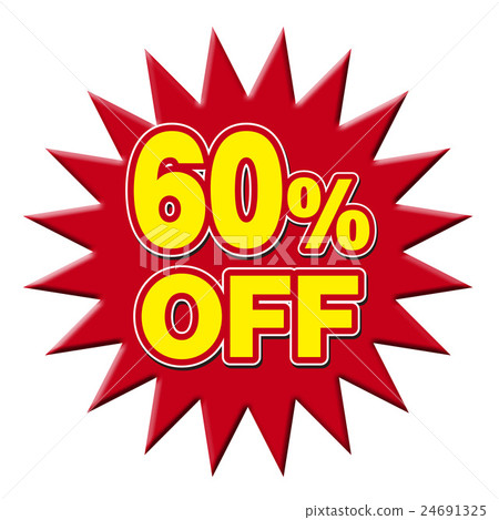 折扣特價促銷60 Off 插圖素材 圖庫