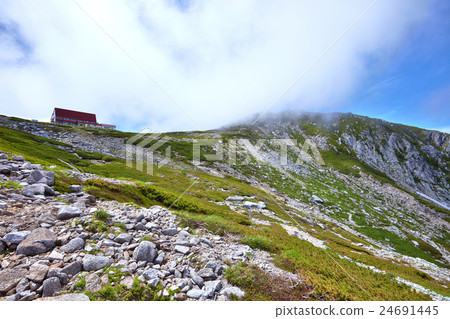 View from summit Kiso Komagatake mountaintop 24691445