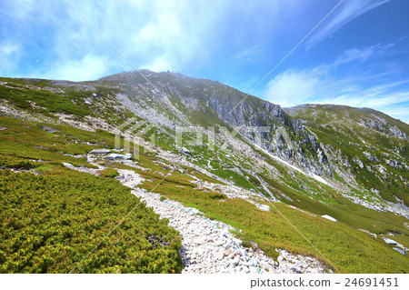 View from summit Kiso Komagatake mountaintop 24691451