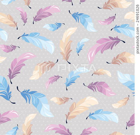 Seamless pattern with feathers Seamless pattern with feathers 24691826