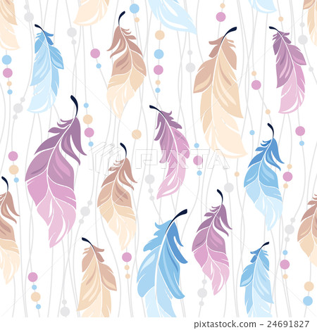Seamless pattern with feathers Seamless pattern with feathers 24691827