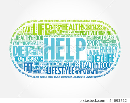 HELP word cloud, fitness, sport 24693812