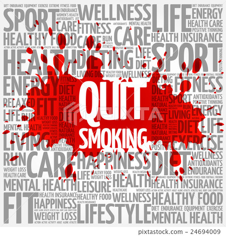 Quit Smoking word cloud background 24694009