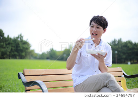 Casual (Men's Holiday 30th Bench Chair Sitting Park Clearance Bento Lunch Lunch Meal Tea) 24694797