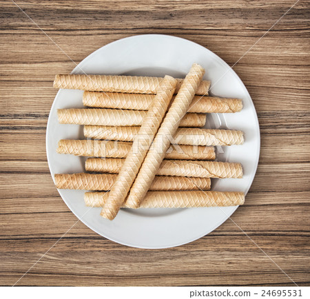 Christmas luxury cookies on the circle white plate 24695531