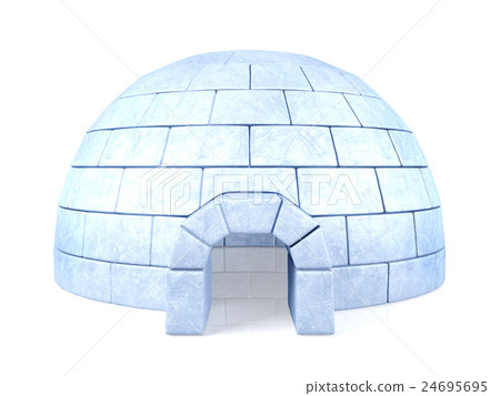 Iced igloo isolated on white background Iced igloo isolated on white background 24695695