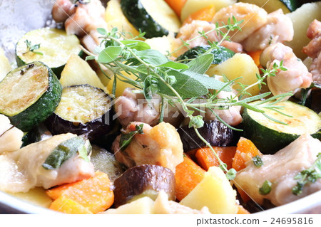 Plenty of vegetables Hakuba chicken saute Plenty of vegetables Hakuba chicken saute 24695816