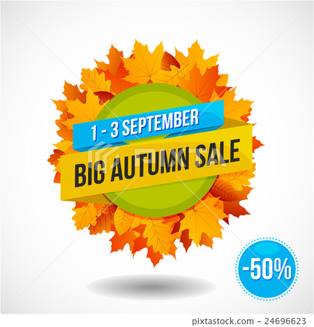 Autumn Sale Discount Logo or Emblem Autumn Sale Discount Logo or Emblem 24696623