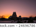 Matsumoto castle of sunset 24696786