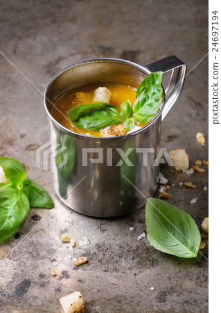 Bowl of carrot soup Bowl of carrot soup 24697194