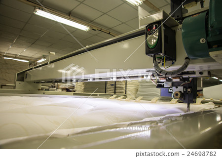 Industrial big embroidery machine on textile 24698782