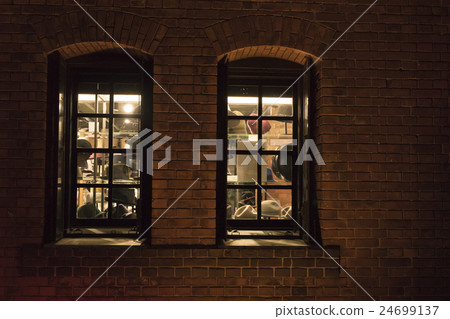 Yokohama Red Brick Warehouse night view 24699137
