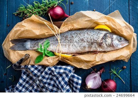 raw seabass fish raw seabass fish 24699664