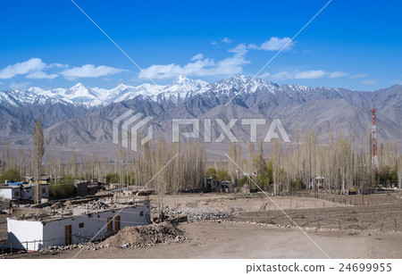 Mountain Range in leh with town view. 24699955