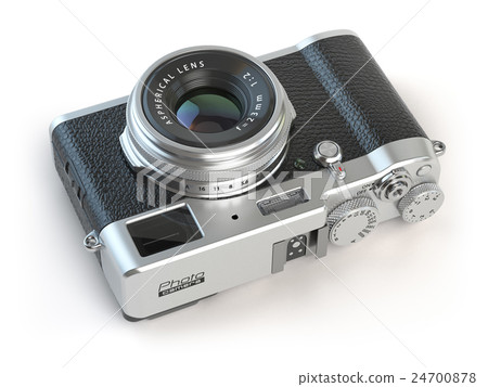 Retro vintage camera isolated on white. Retro vintage camera isolated on white. 24700878