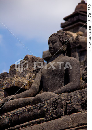 Buddha statue in Borobudur temple in Java 24701720