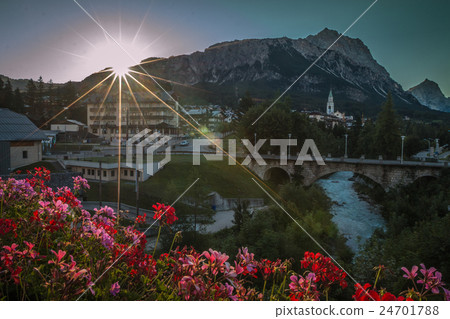 Cortina d'Ampezzo town in Italy Cortina d'Ampezzo town in Italy 24701788