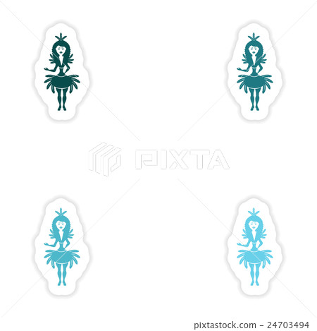 concept stylish paper sticker on white background concept stylish paper sticker on white background 24703494