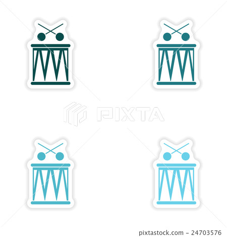 concept stylish paper sticker on white background concept stylish paper sticker on white background 24703576