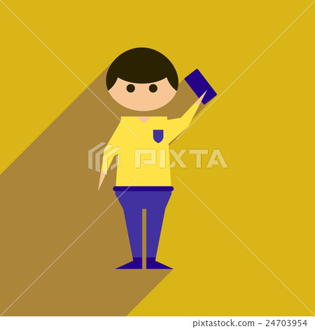 Flat web icon with long shadow soccer referee-插圖素材 [24703954] - PIXTA圖庫