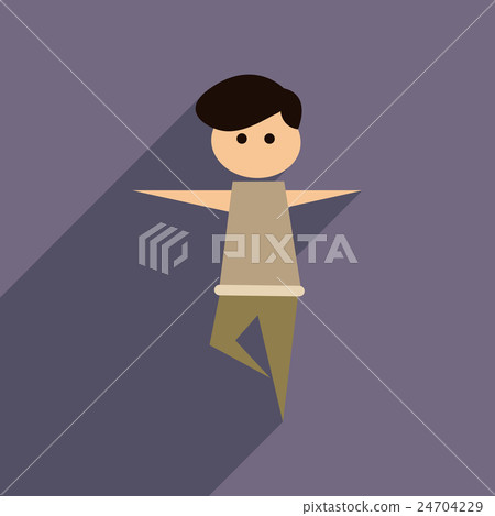 Flat web icon with long shadow male dancer Flat web icon with long shadow male dancer 24704229