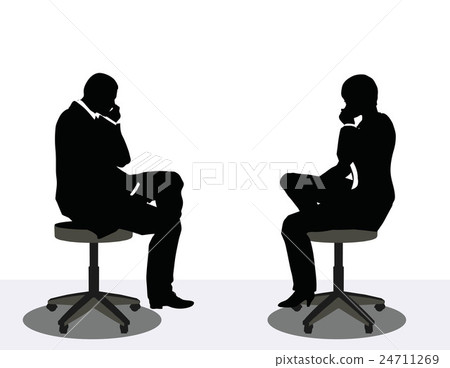 business man and woman silhouette on phone business man and woman silhouette on phone 24711269