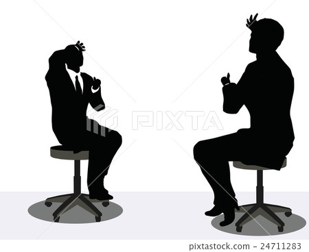 business man and woman silhouette on phone business man and woman silhouette on phone 24711283