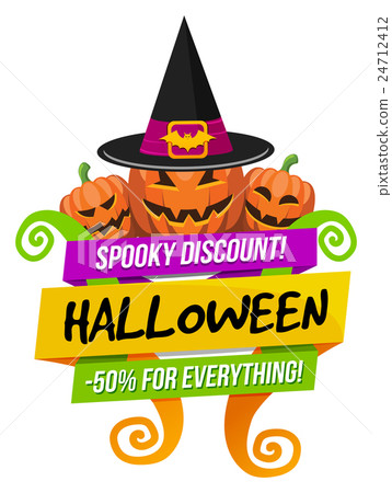 Halloween Sale Logo or Label 24712412