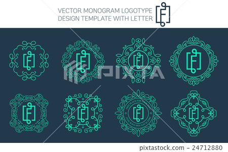 Vector monogram logo set 24712880