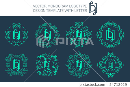 Vector monogram logo set - Stock Illustration [24712929] - PIXTA