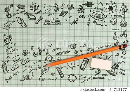 Education sketch design on paper with copy space. Education sketch design on paper with copy space. 24713177